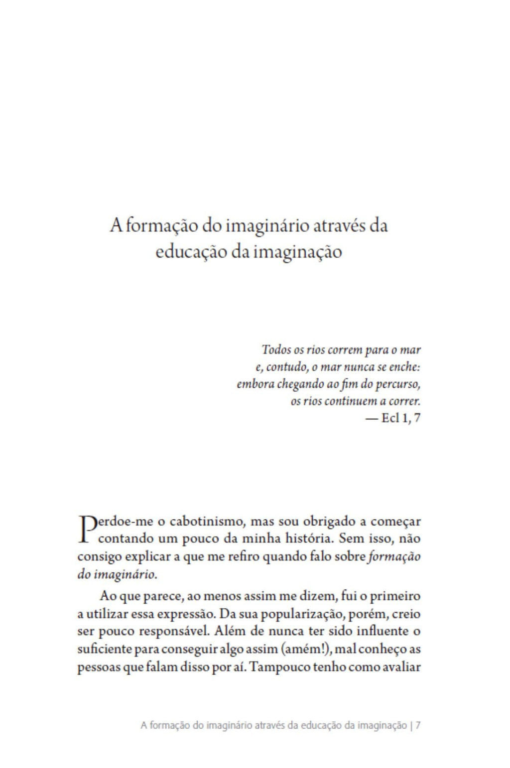 A formação do imaginário