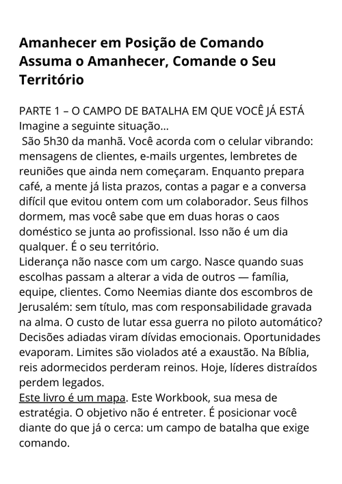 Amanhecer em Posição de Comando