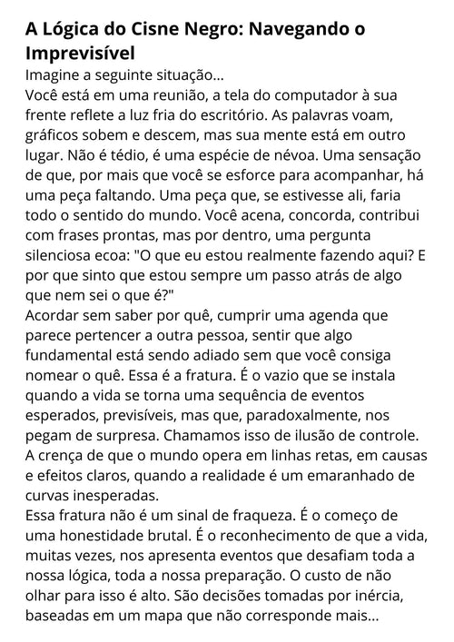 A Lógica do Cisne Negro: Navegando o Imprevisível