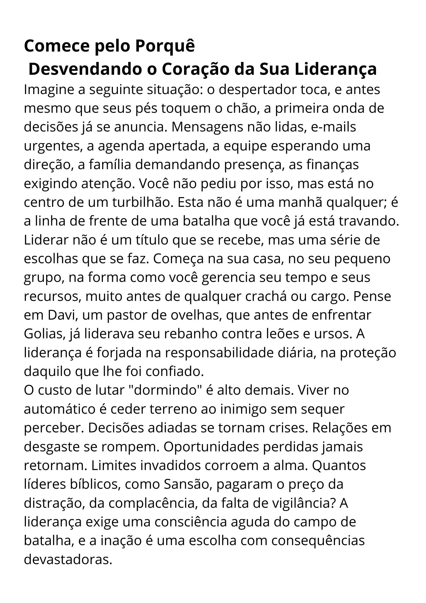 Comece pelo Porquê: Desvendando o Coração da Sua Liderança