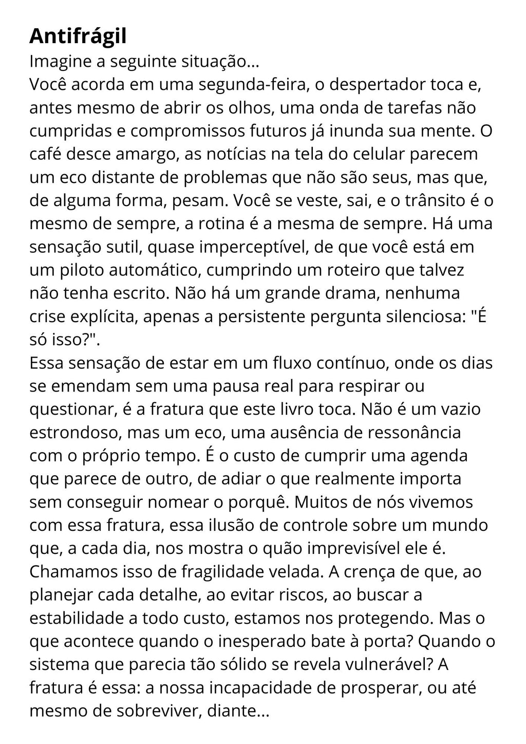 ANTIFRÁGIL: A ARTE DE PROSPERAR NO CAOS