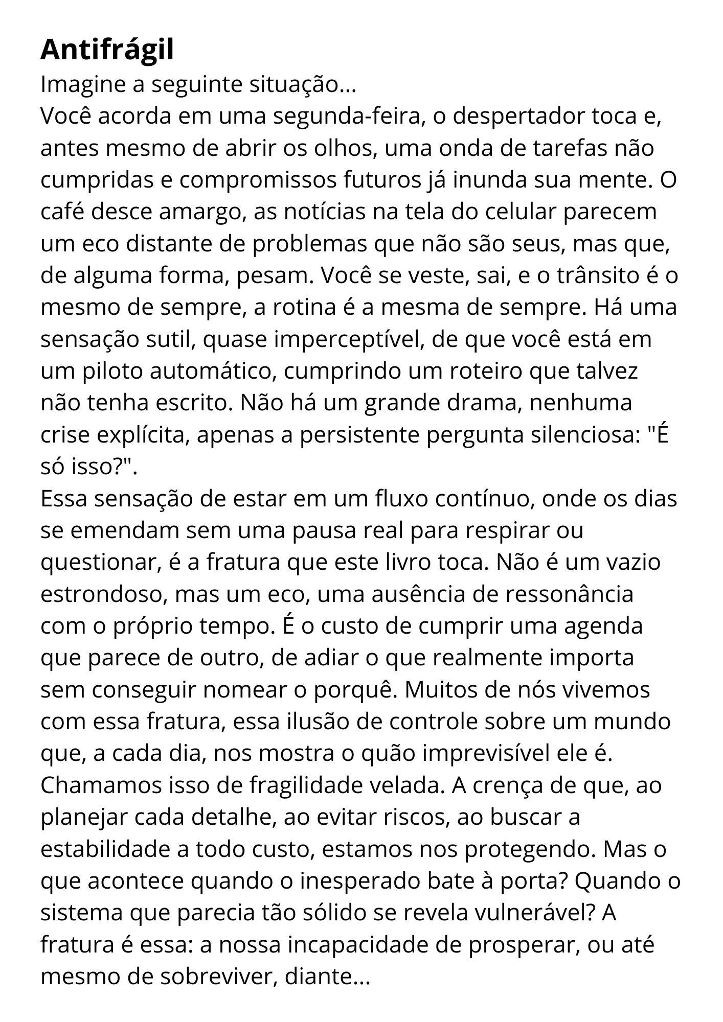 ANTIFRÁGIL: A ARTE DE PROSPERAR NO CAOS